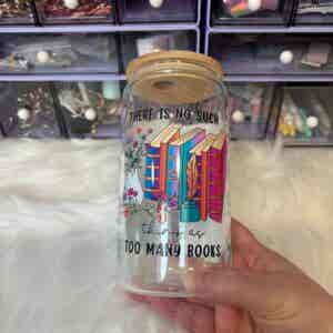 Bookish Bamboo Drinking Glass Can